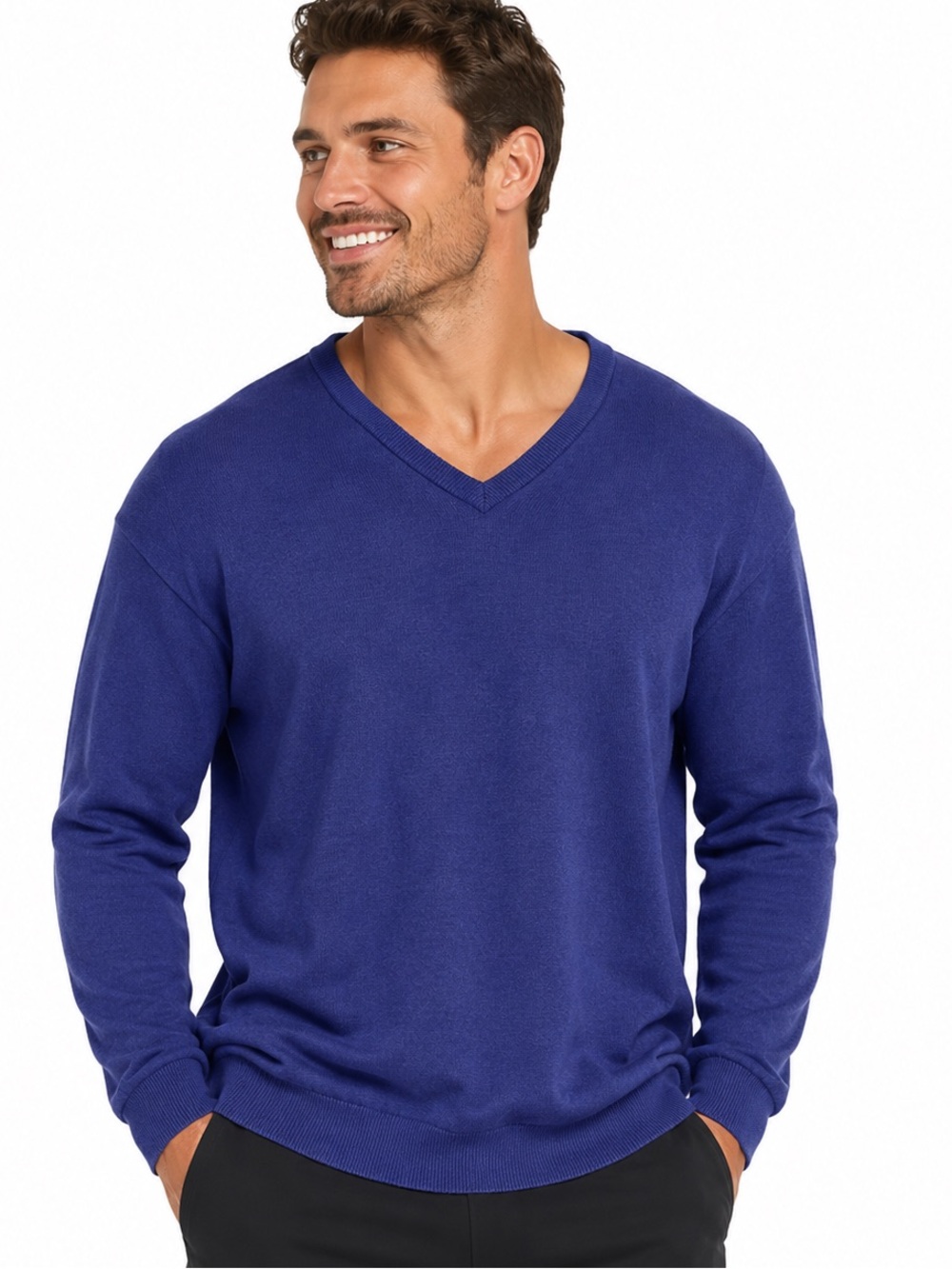 Weatherproof men’s cotton cashmere sweater size XL blue